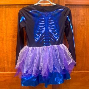 Girls lighted skeleton Halloween costume size M